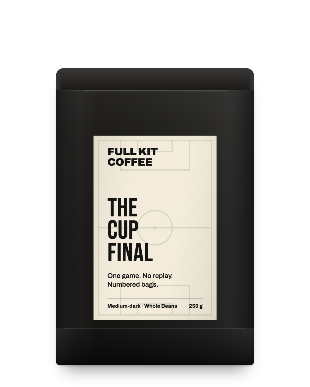 The Cup Final, medium-dark roast, 250g matt black bag