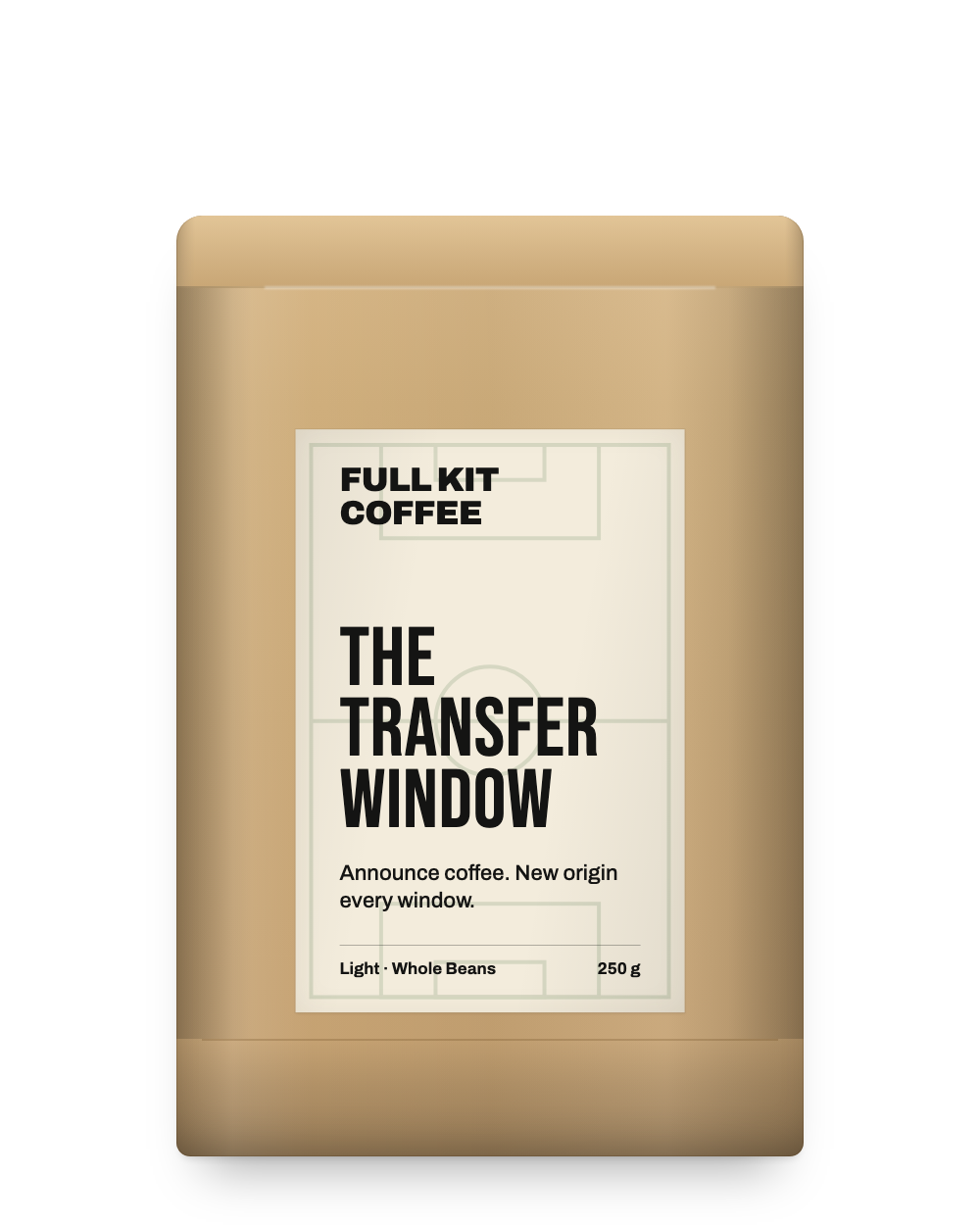 The Transfer Window, single origin light roast, 250g kraft bag